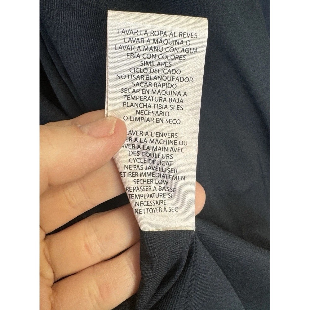 Nanette Lepore‎ Navy Stretch Blazer 12 NWOT Floral Crystal Button Career - Picture 15 of 16